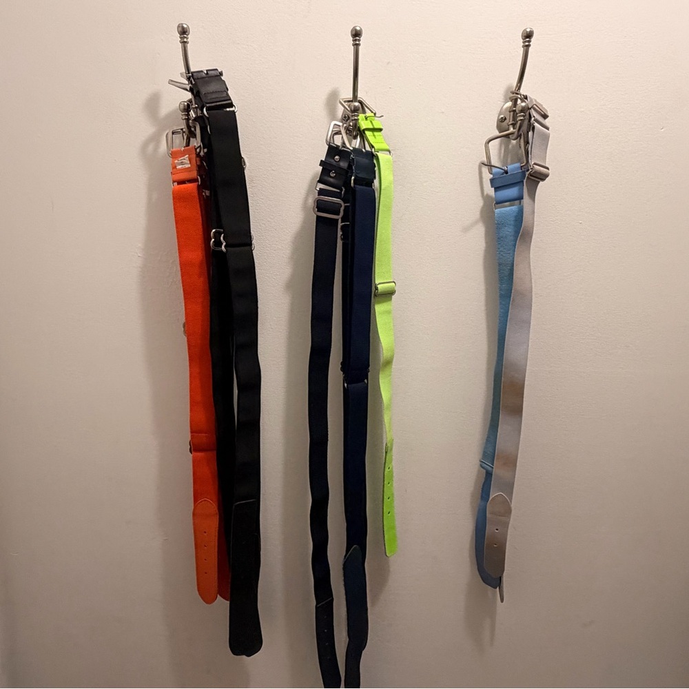 Set of Colorful Baseball Belts